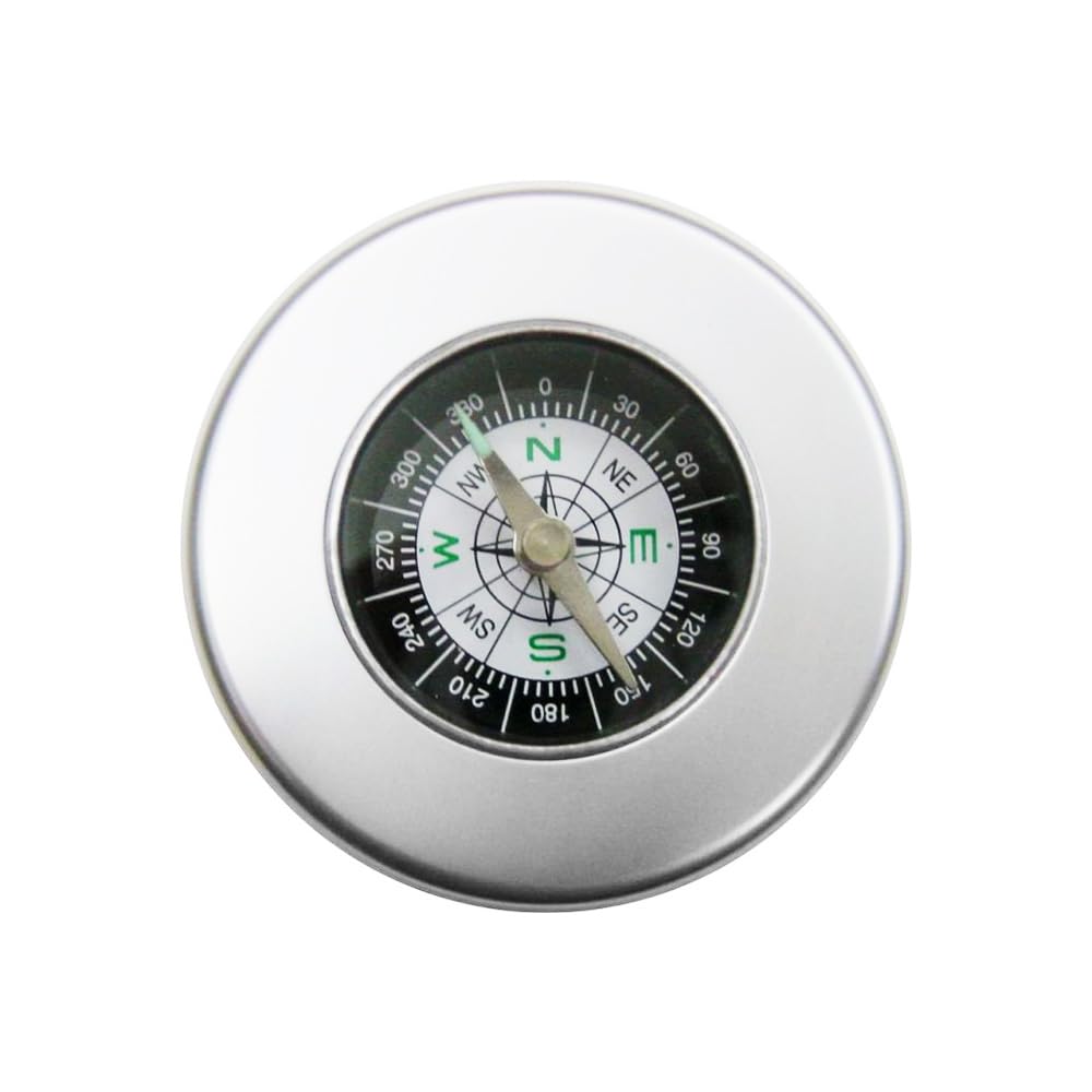Bussola da Escursionismo 55mm Metallo Professionale Compatta Robusta Trekking Campeggio Sopravvivenza Outdoor