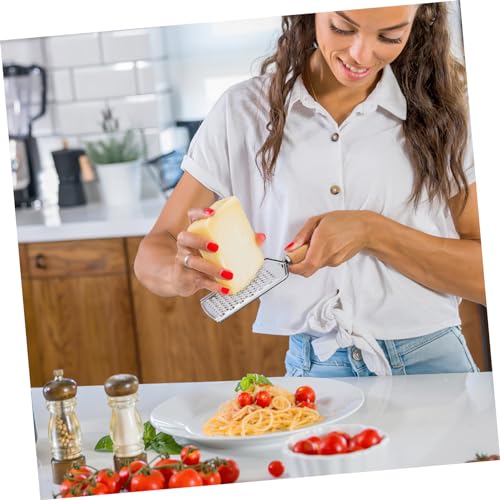 Rallador multifuncional de acero inoxidable con mango de madera miniatura 6