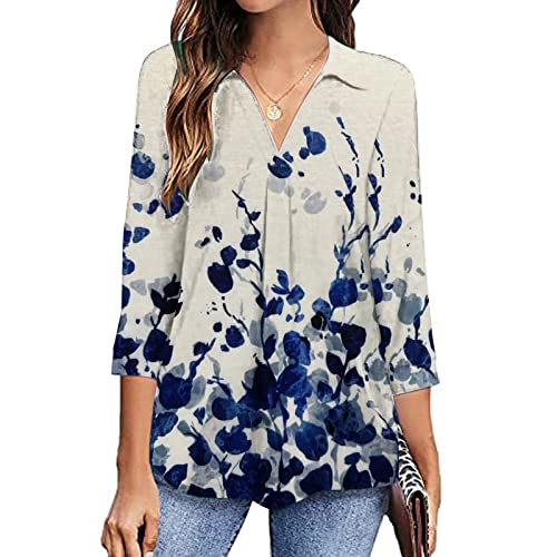 Blusa vitoriana tie dye casual meninas adolescentes manga 3/4 gola V gola tartaruga gradiente blusas