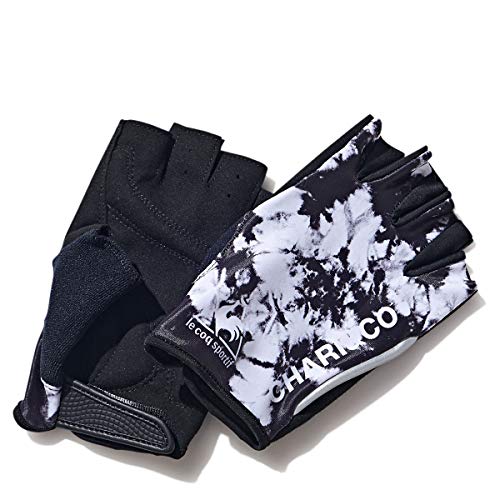 CHARI&CO チャリアンドコー ルコック スポルティフ le coq sportif サイクルグローブ 自転車 コラボ 20 TEAM HALF FINGER GLOVE BLACK M
