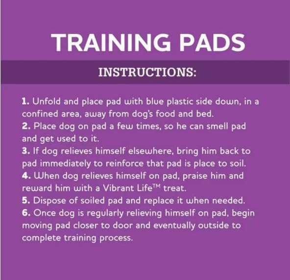 Vibrant Life Training Pads, Dog & Puppy Pads, XXL, 30 x 36 in, 40 Count, White