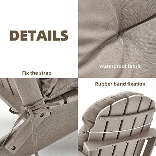 Kisun Adirondack/Rocking Chair Cushion, Waterproof, Weather-Resistant, Terrace, Doorway, Leisure Relaxation (Brown) #TOP4