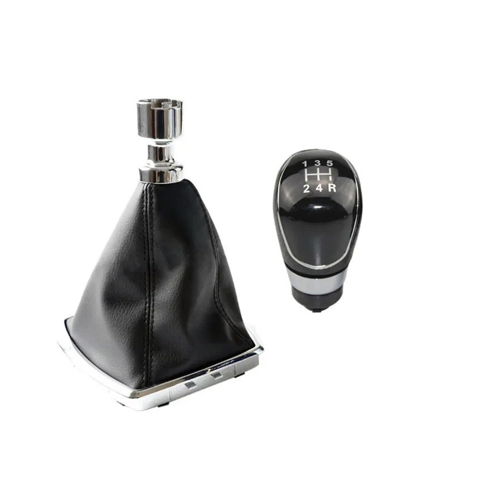 SAUANMNKTP Gearshift Knob for Kuga I 2008-2012 Gear Shift Knob Lever Change Head Gearbox Shifter Cover(5 Speed Black)