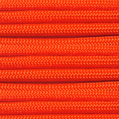 Paracord Planet 550 Cord Type III 7 Strand Paracord 50 Foot Hank - Neon Orange