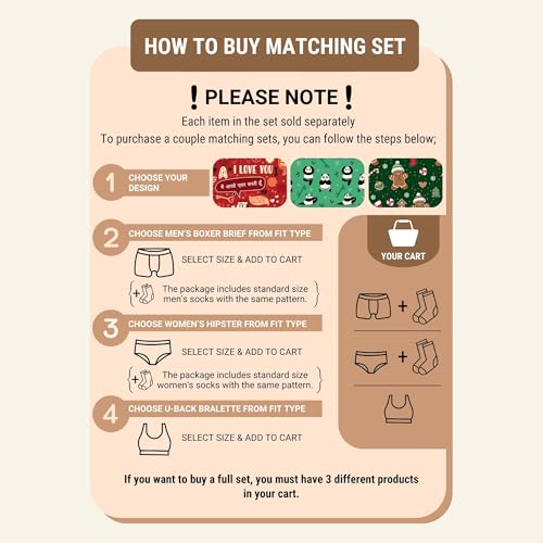 Couple Matching Underwear With Socks, Gift ideas for Valentine’s Day, Christmas Day, Anniversary, (SOLD SEPERATELY)2