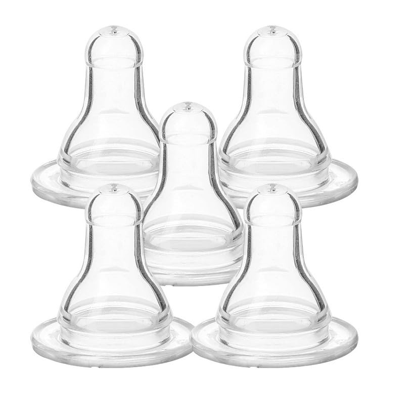 RB POINT Gentle Flow Nipple for All Type Feeding Bottles (Pack of 5 Nipple, Silicone)-image-27