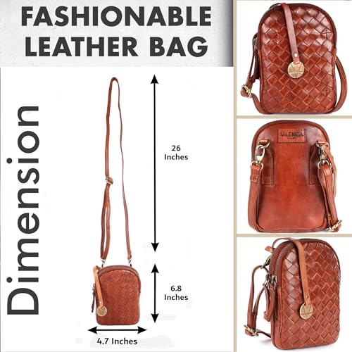 Genuine Leather Small Leather Crossbody Bags For Women Cell Phone Purse With Adjustable & Detachable Strap4