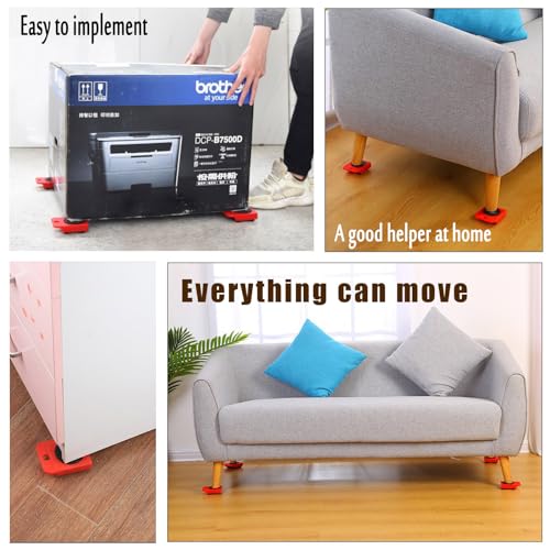 Furniture Appliance Sliders Movers Lifter Mover Dolly Rollers Tool Set Heavy Duty of 4 Wheel for Safe and Easy Moving - Image 4