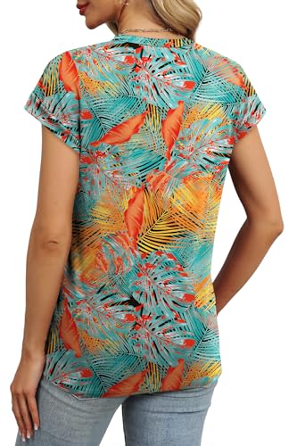 Image of Alaroo Womens Summer Tops Short Sleeve Shirts Crew Neck Tshirt Cute Trendy Tunic Blouses (S-3XL)