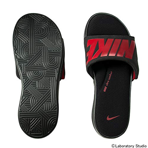 Image of Nike Men's Ultra Comfo Black /Gym Red-White Slipper (AR4494-001)