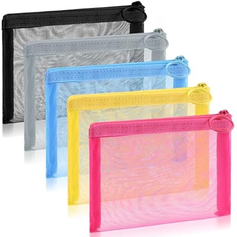 Amabro 5-Colour Nylon Mesh Zipper Bags Cover
