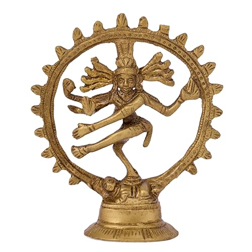 Estatua de Latón Danzante Lord Shiva Natraja 5 Pulgadas