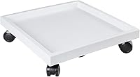 Vista 17 de Plato cuadrado de 15.3 pulgadas con ruedas, soporte de maceta con ruedas resistente para plantas en maceta, bandeja de base de rodillo con ruedas