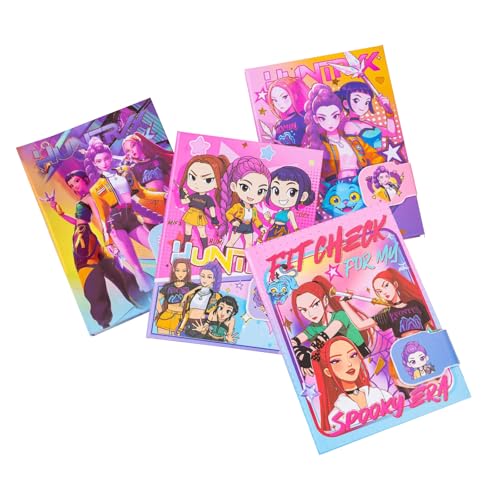 CIYIN Cierre magnético mágico, cuaderno de dibujos animados/anime en formato 32K, cuaderno magnético de alta calidad, 4 diseños aleatorios (1 unidad)