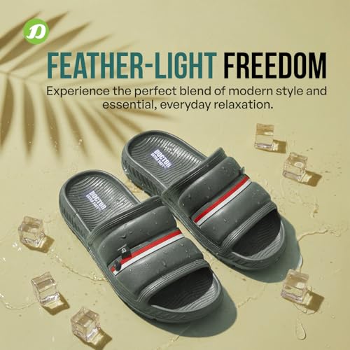 Image of DOCTOR EXTRA SOFT Men's Classic Ultra Soft Sliders /Slippers with Cushion FootBed for Adult | Comfortable & Light Weight | Stylish & Anti-Skid | Waterproof & Everyday Flip Flops for Gents /Boys D-527