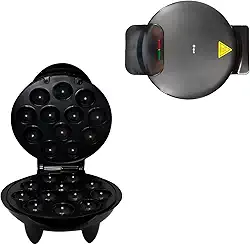 Máquina de Cake Pop Antiaderente, 12 Cavidades de 4cm, 1000W, 220V, Preta