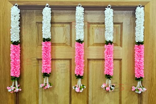 S2S Plastic Artificial White Gajra Jasmine Marigold Flower String...