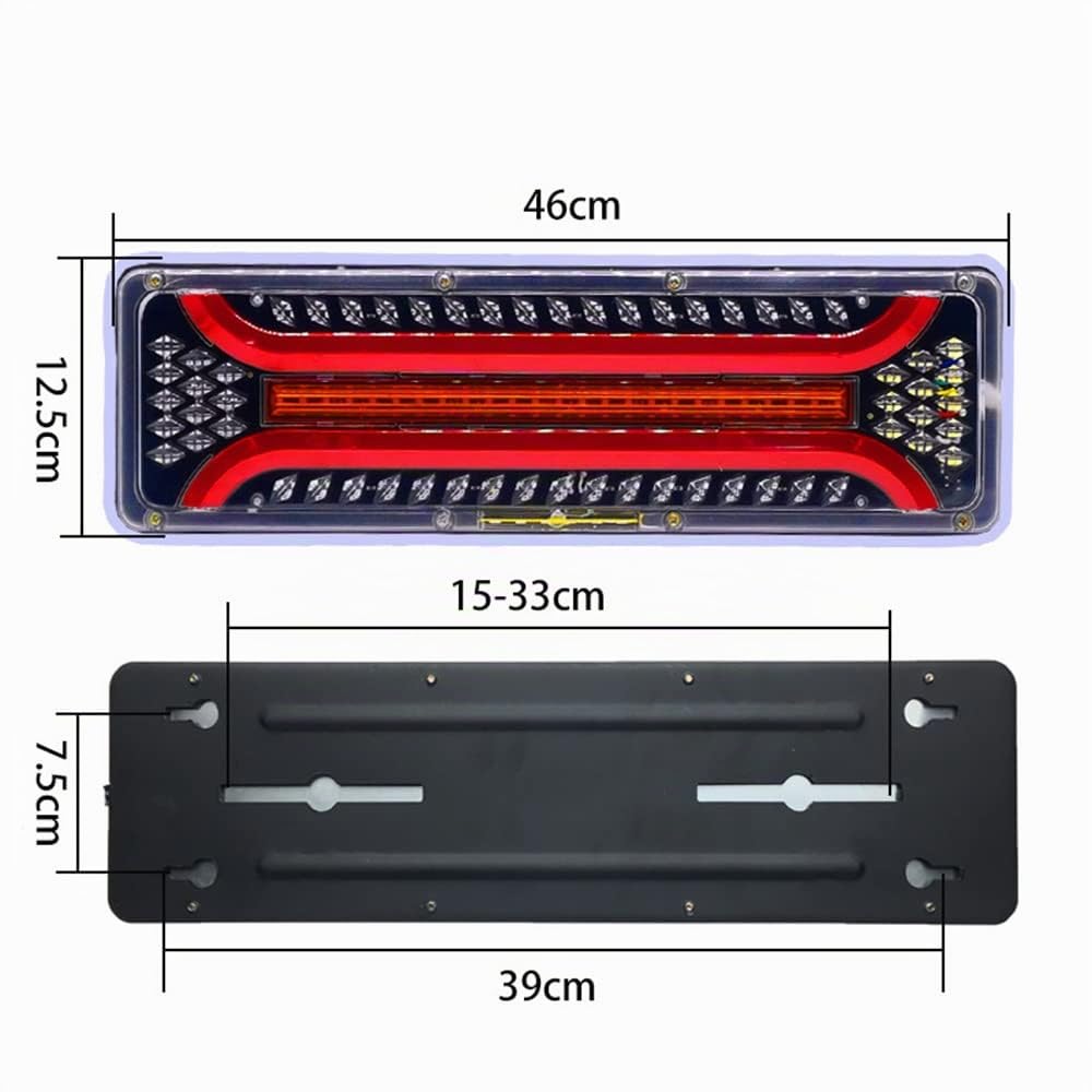 AIVYNA 2 PZ 24 V LED Dinamico Auto Camion Fanale Posteriore Segnale di Girata Luci Freno Posteriore Segnale di Retromarcia Lampada Rimorchio Camion Bus Camper Caravan