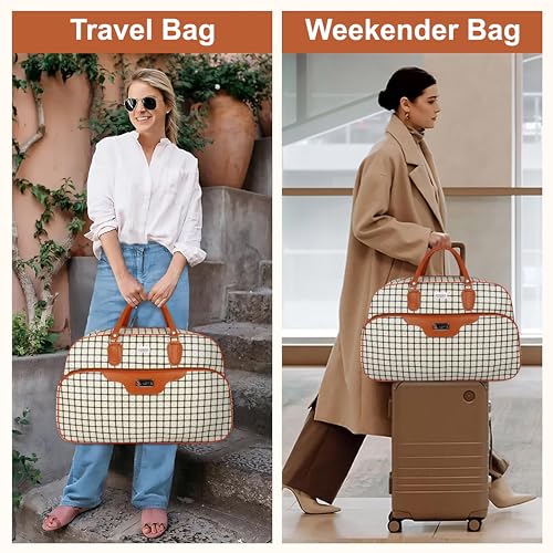 Image of AYAHA Large Travel Duffle Bag, Air Bag for Men and Women Cabin Luggage Bag Weekender Stylish Travel Bag with Detachable Shoulder Strap 47 litres 54.5X24.5X35Cm, Tb-8-P1,Multicolor