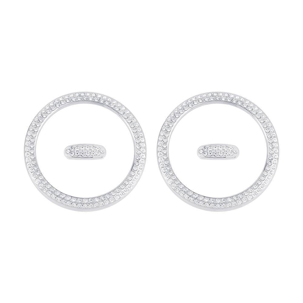 1797 Car Back Seat AC Outlet Covers fit for Mercedes Benz Bling Air Vent Accessories CLA GLA GLB A Class H247 X247 C118 W177 Crystal Silver 4Pcs/Set