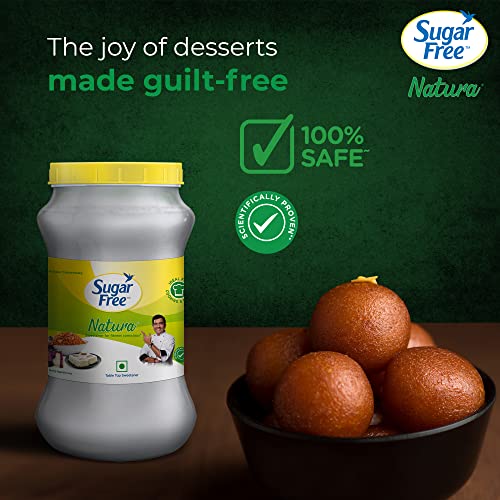 Image of Sugar Free Natura, 1Kg, Jar | Equivalent to Sweetness from 10Kg Sugar | 100% Safe| Scientifically Proven & Tested|Sweet like Sugar but with zero calories|