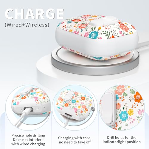 Image of for AirPods Pro 3 Case with Lock & Phone Stand,Cute Floral Pattern Style