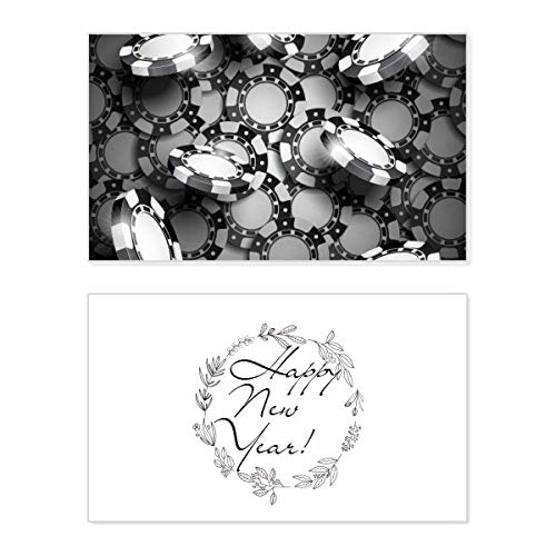 Tarjeta de felicitación de Año Nuevo temática casino: ideal para fiestas de Nochevieja