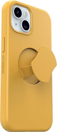 Miniatura 4 de OtterBox Funda OtterGrip Symmetry Series para iPhone 15, iPhone 14 y iPhone 13 - ASPEN GLEAM (naranja), agarre integrado, funda elegante, se ajusta
