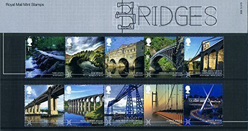 2015 British Bridges Presentation Pack PP482 (printed no. 508) - Royal Mail Stamps, Blue