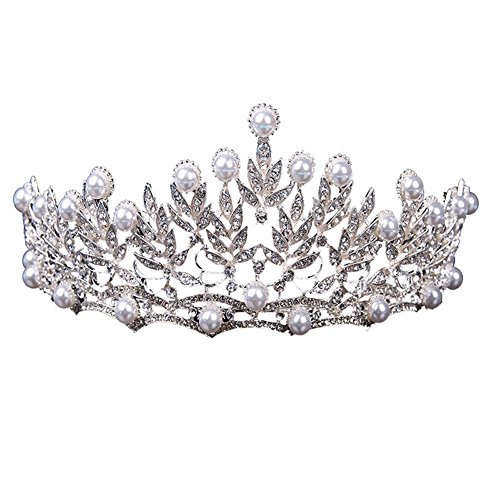 lzndeal Mariage Bridal Diadèmes Bandeau Cristal Imitation Perle Femmes Couronnes Cheveux Accessoires