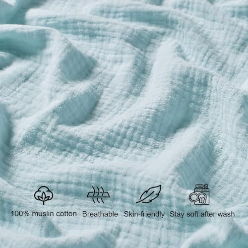 Image of Muslin Crib Sheets for Baby Boys Girls, Neutral Fitted Crib Mattress Sheet