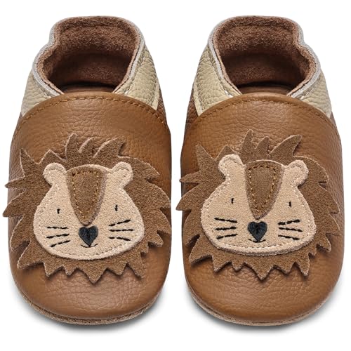 IceUnicorn Krabbelschuhe Baby Lauflernschuhe Jungen Weiche Leder Babyschuhe Kleinkind Lederschuhe mädchen Babyhausschuhe(Gelbbrauner Löwe,18-24) IceUnicorn Krabbelschuhe Baby Lauflernschuhe Jungen Weiche Leder Babyschuhe Kleinkind Lederschuhe mädchen Babyhausschuhe(Gelbbrauner Löwe,18-24)