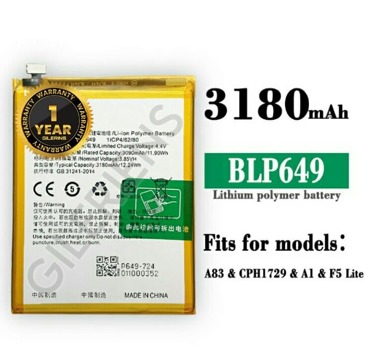 Image of Original BLP649 Battery for Oppo A83-2018 / CPH1729, CPH1821 A1 / A83T / Battery with 1 Year Warranty****(P0033)