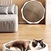 ZIGUIhuasan-11 Cat Scratcher Round Cat Scratching Board Nest Wear-Resistant Non-Debris Corrugated Paper Cat Nest Tray All-in-One Cat Toys Cat Supplies for Indoor Cats(Large)