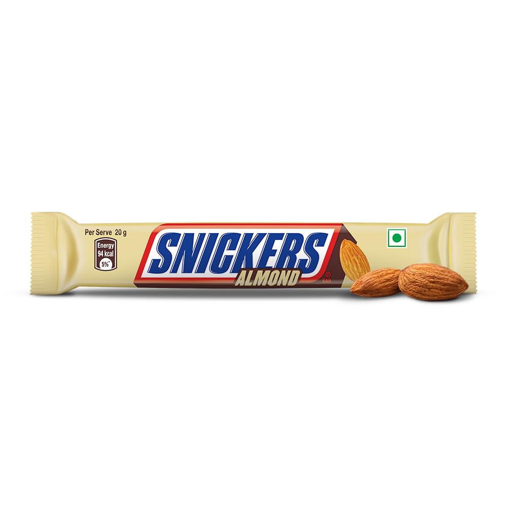Snickers Almond Filled Chocolate Bar | Loaded with Crunchy Almonds & Caramel | Irresistibly Nutty Chocolate Bar | 22g | Pack of 24 2