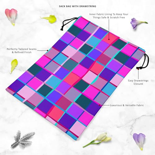 Image of ArtzFolio Brushstrokes & Stripes D1 | Reusable Sack Bag | Bag for Gym, Storage, Vegetable & Travel
