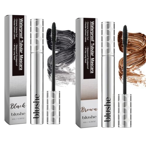 Image of Blushe Lash Serum Mascara,Blushe Growth Serum Mascara (2PCS) | New Metal Wand Mascara,Volume & Length Without Clumping for Dramatic Moments, Daily Lash Care Routine, Easy Everyday Use