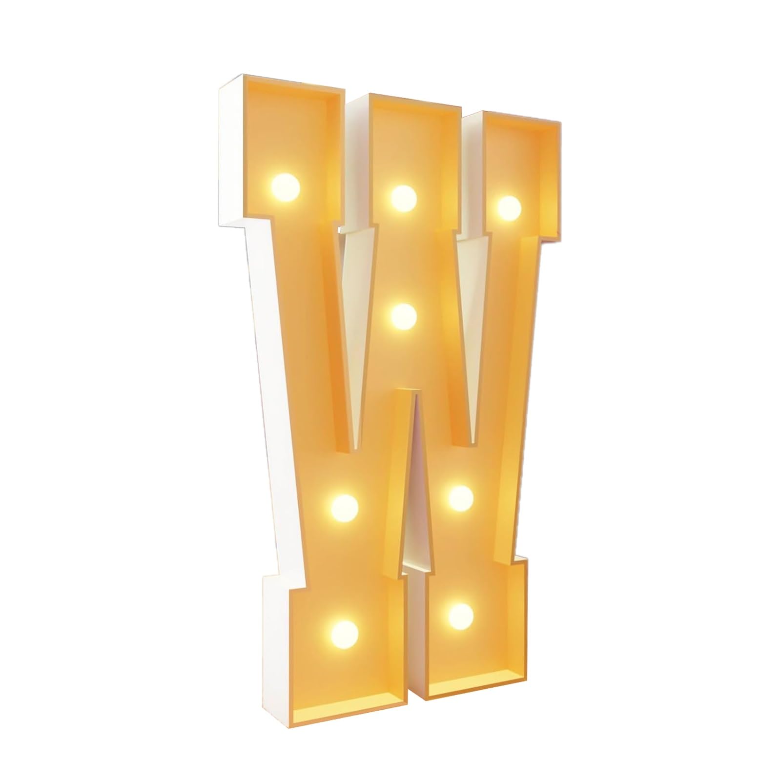 Marquee Letters, Birthday LED Light Up Letter(Letter W,120cm(4FT))