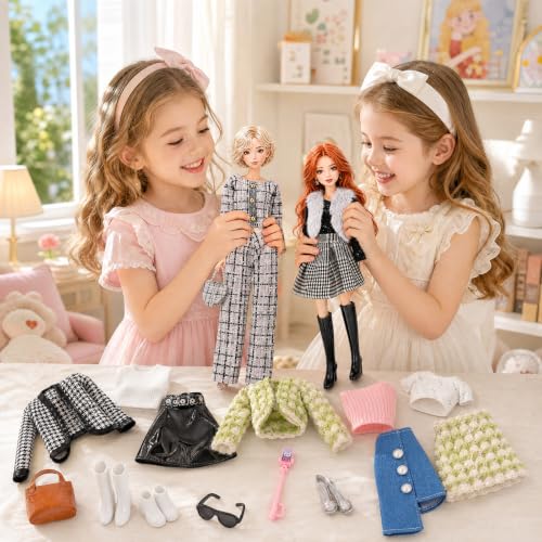 14 PCS Doll Clothes & Accessories for 11.5 Inch Girl Dolls Fashion Set - image 8