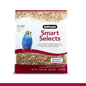 ZuPreem Smart Selects Bird Food for Small Birds, 2 lb – Everyday Feeding for Parakeets, Budgies, Parrotlets