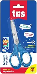 Tesoura Escolar Class - 13Cm - Azul - Cart C/1 Un - Tris