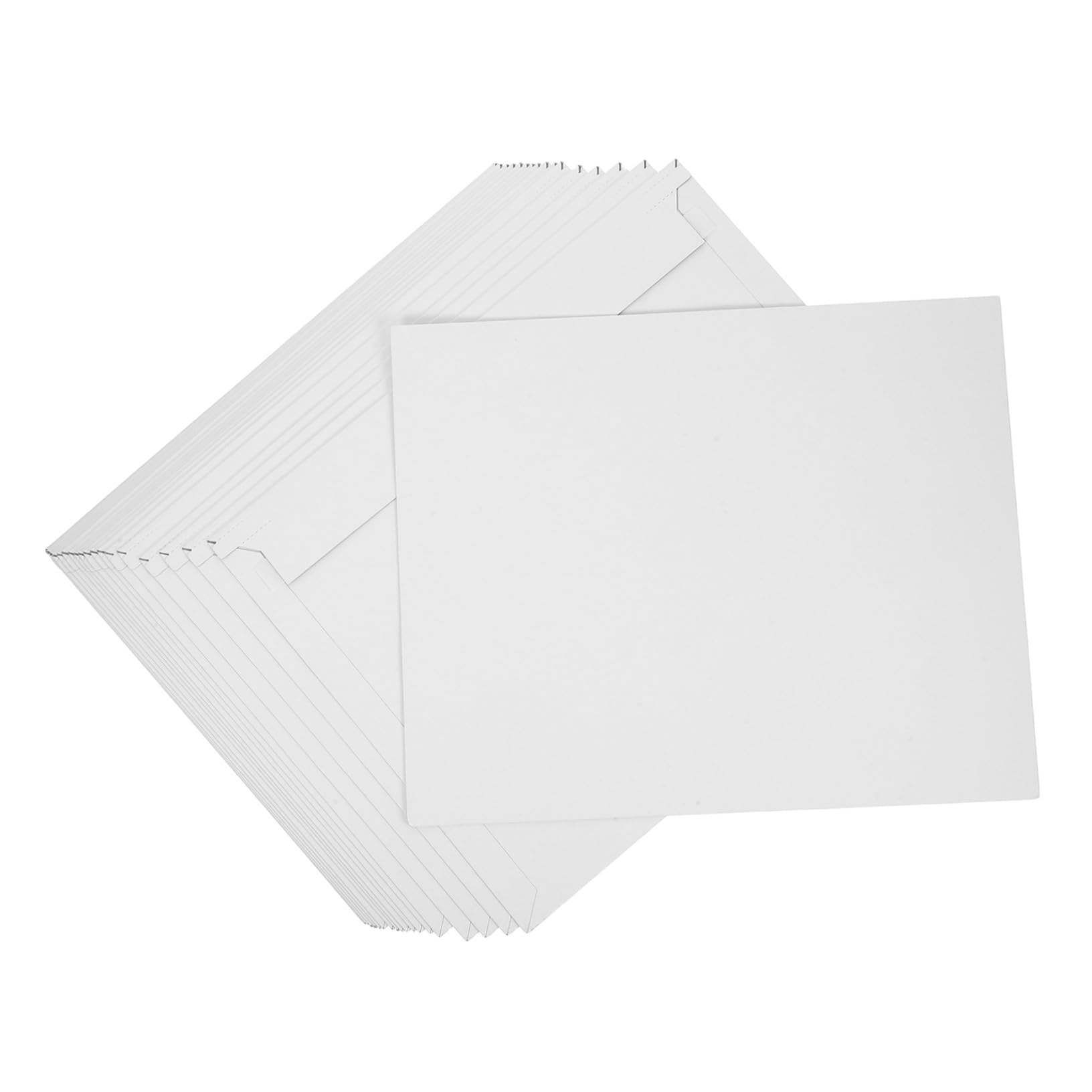 Angoily 20 pezzi Buste Spedizione Rigide in Cartone Bianco Impermeabili per Foto Documenti CD Protezione Resistente per Spedizioni Postali e Archiviazione