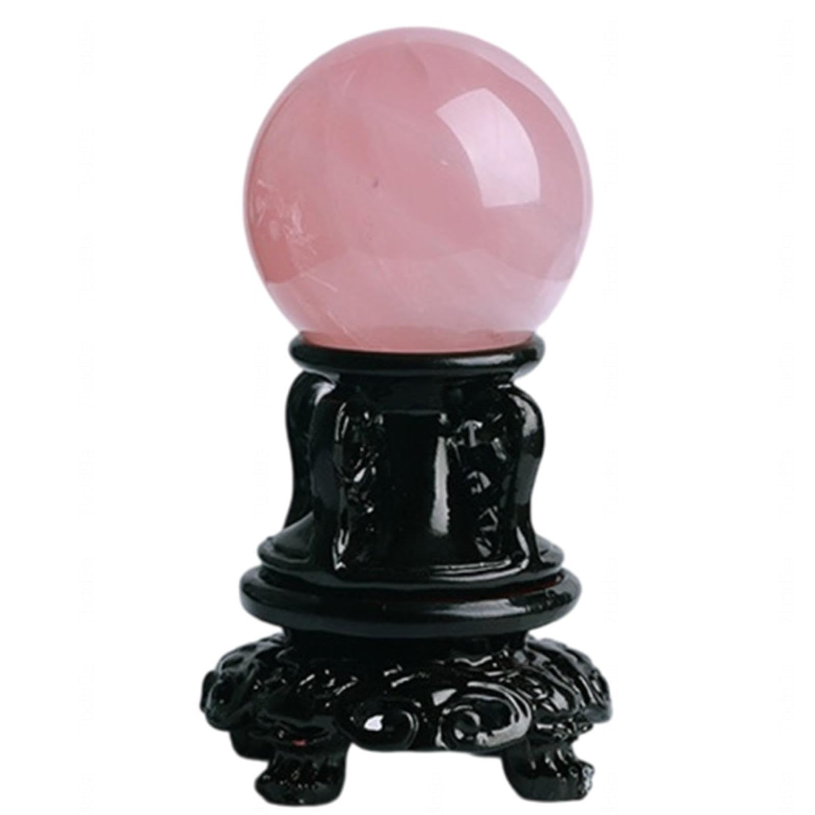 DSZUJTYROP Jade Rose Quartz Crystal Sphere, for Decoration, Scrying Mirror, Feng Shui,pinkcrystalball-20cm