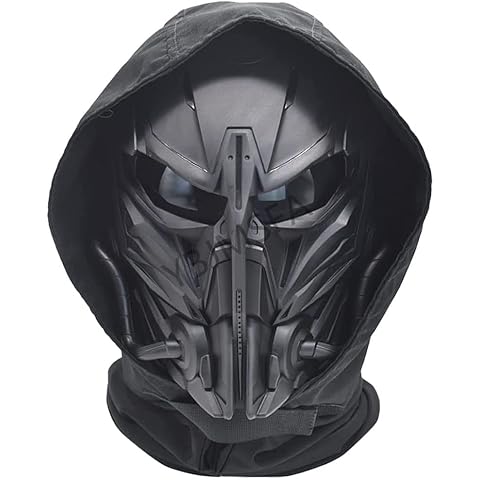 Airsoft Skull Full Face Protective Mask Balaclava Mask Adjustable for Outdoor Sports CS Cosplay Tactical Skull Mask Cover