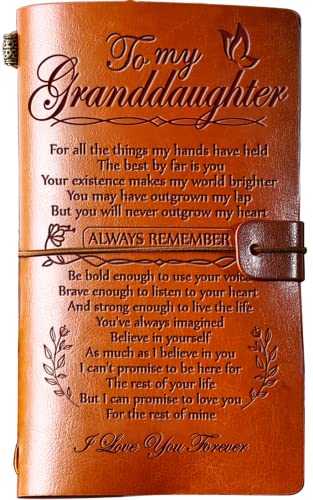 Hiipeenow Granddaughter Gifts from Grandma, To My Granddaughter Leather Travel...