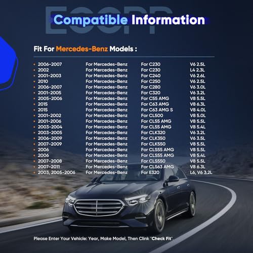 Image of ECCPP AC Compressor for Mercedes-Benz C230 C240 C250 C280 C300 CL500 CLK320 2001-2011 AC Compressor with Clutch