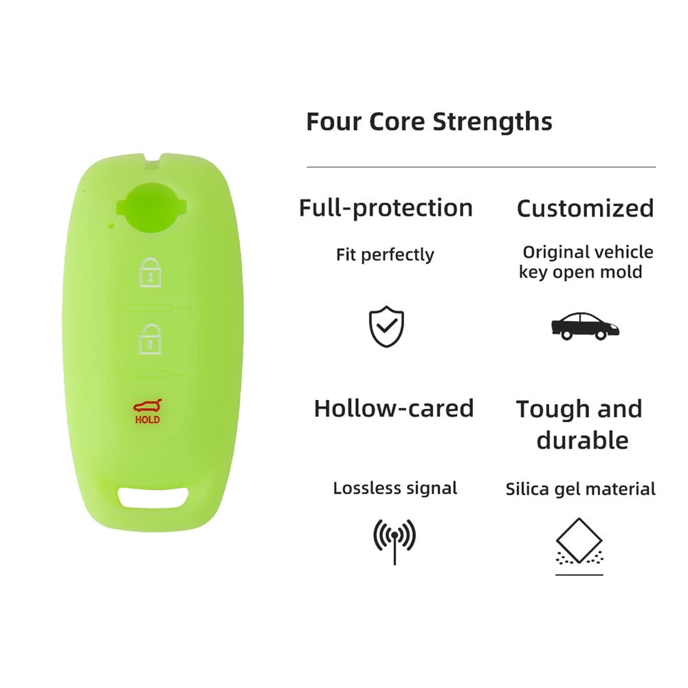 Custodia Silicone Per Chiavi Nissan X-Trail T33/Qashqai J12/Teana 2022-2023 - 2 Pulsanti, Nero - Foto 9