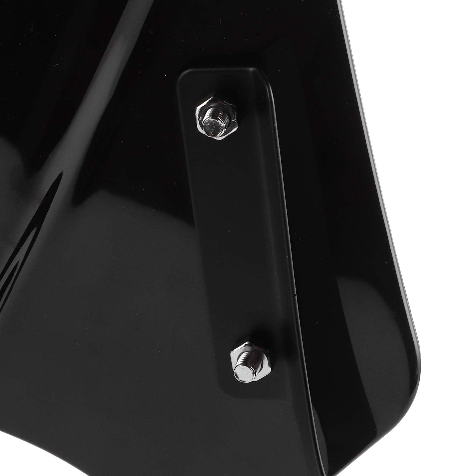 Aramox Parabrezza Deflettore del Vento per Moto, Parabrezza Universale per Moto Deflettore del Vento con Staffa di Montaggio per 5-7 Pollici(Nero)