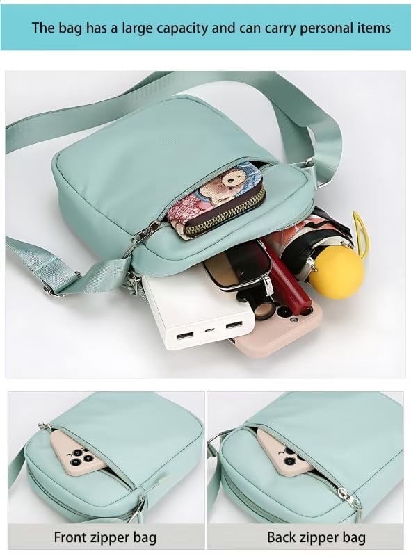 For Demon Hunters mini crossbody bag, For Korean idol,also a shoulder bag, features a cartoon pattern design. (khaki) — view 3