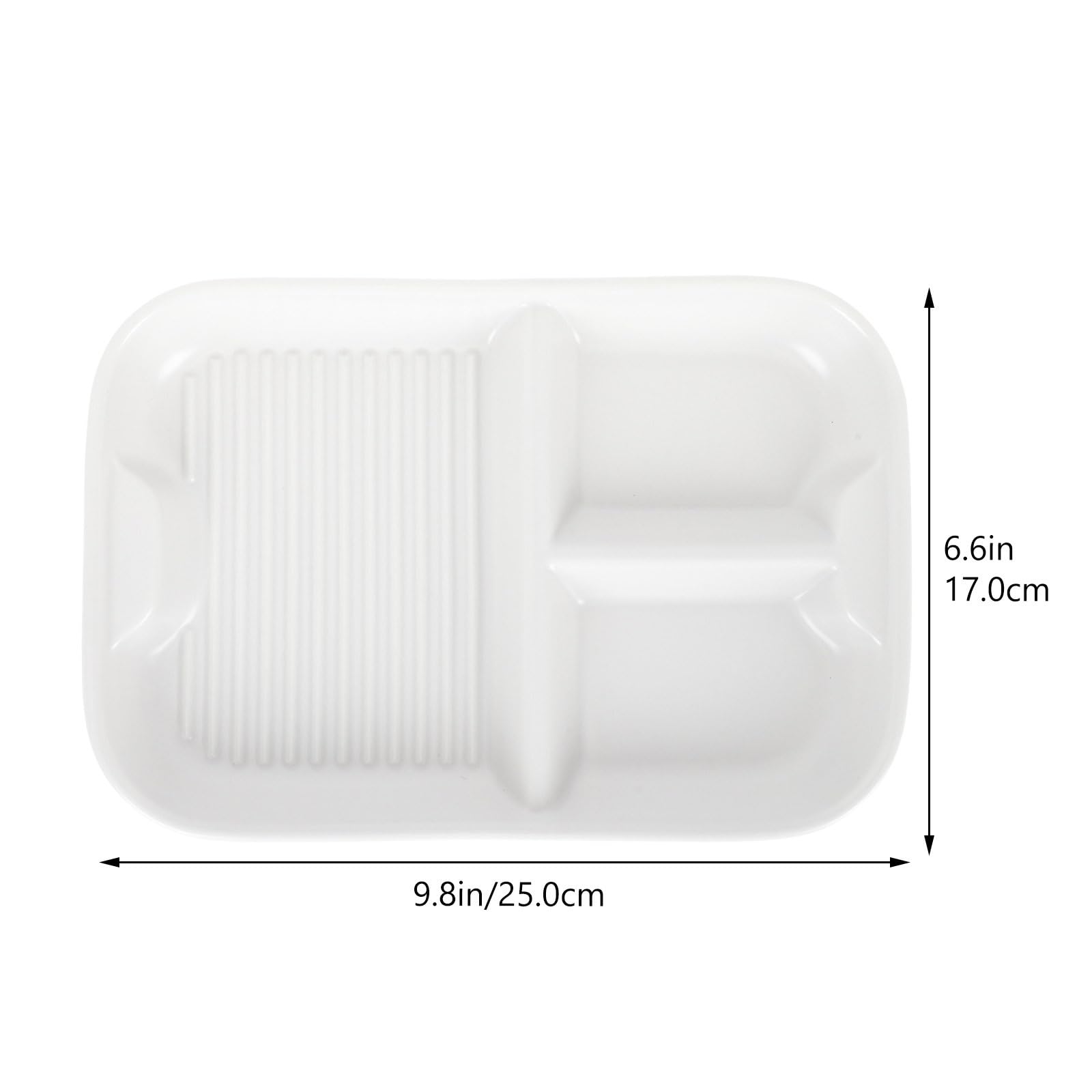 Garneck Assiette Divisée en Céramique Blanche 3 Compartiments Solide et Élégante pour Servir Snacks Lors de Réceptions ou Restaurants
